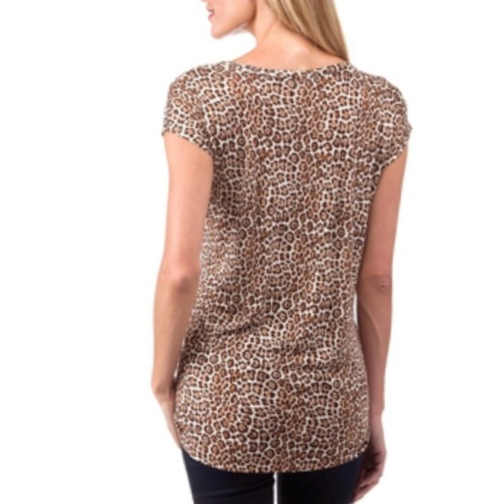 MICHAEL Michael Kors Leopard Elliptical Hem Top - Picture 4 of 5
